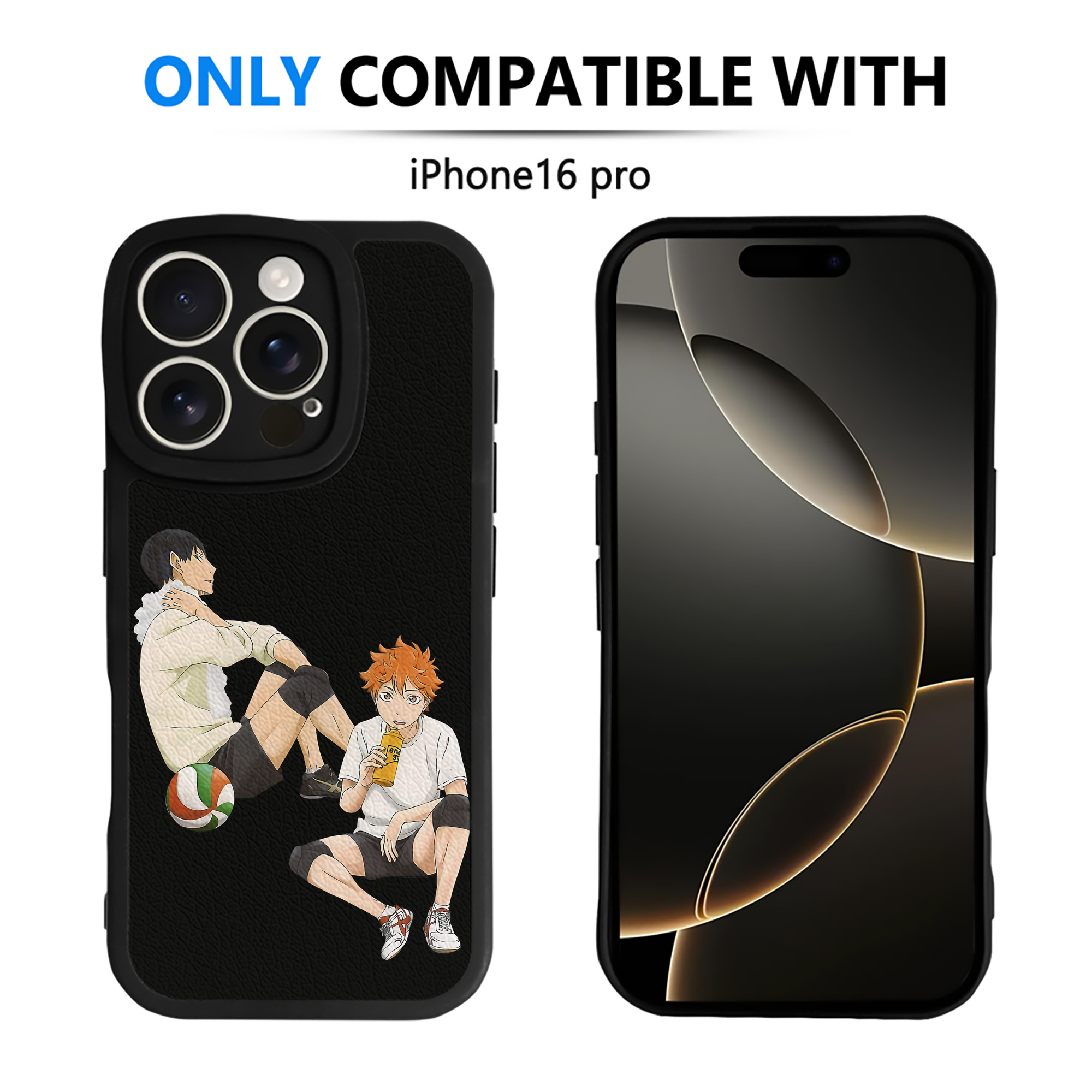 （画像用） ハイキュー!! Haikyu!! 【iPhone 16シリーズ対応】シリコンスマホケース（レザー調） 材質：シリコン